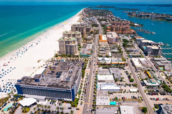 Florida Beach Panorama Clearwater Beach Summer Vacations Beautiful View Hotels — Foto Stock