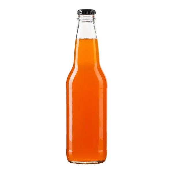 Bottle Soda Glass Bottle Cold Orange Drink Non Alcohol Soft — Fotografia de Stock