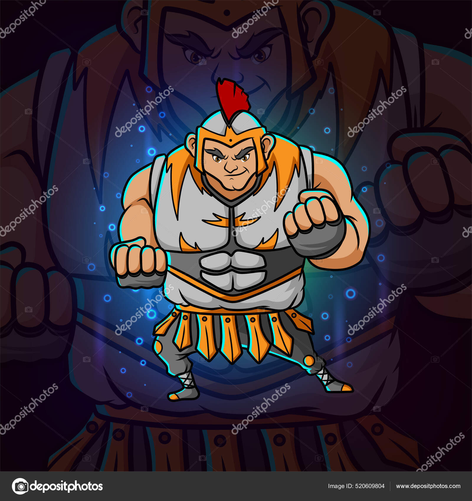 Desain Logo Esport Keren Dari Gambar Sparta Vektor Stok oleh  ©21studiodesign2020@gmail.com 520609804, image size:1600x1700