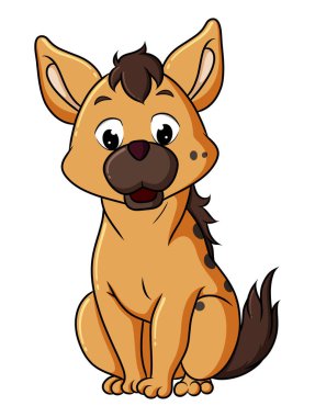 İyi huylu sırtlan çok meraklı ve resimden çok etkilenmiş.