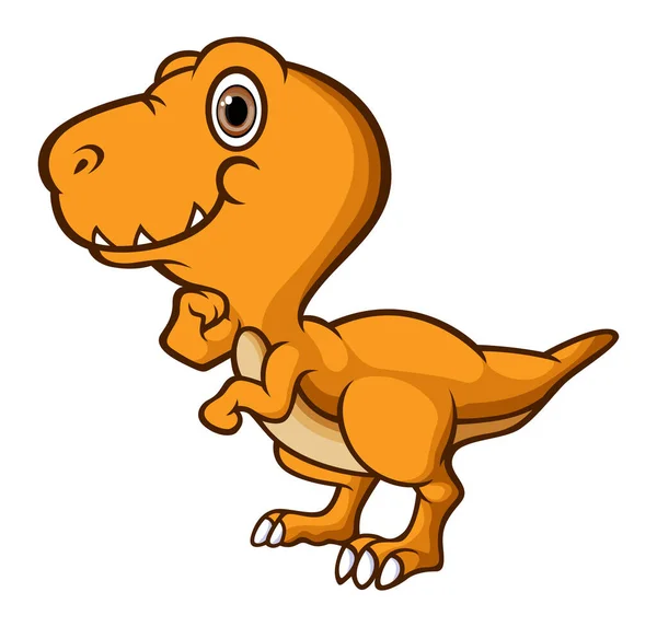 Tyrannosaurus Rex Smiling Happy Face Illustration — Stock Vector