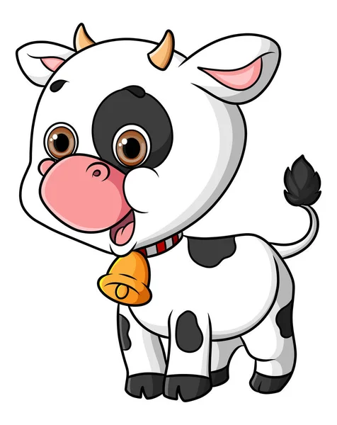 Vaca Bebê Bonito Está Fofinho Ilustração — Vetor de Stock