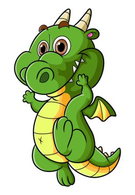 Sağlıklı ejderha resimdeki avı yakalamak için çok hızlı koşuyor.