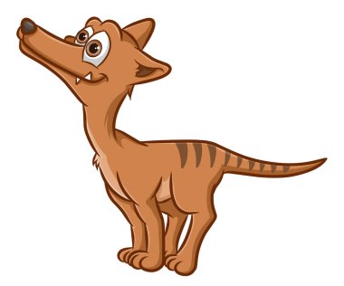 Tatlı Tazmanya bir şeyler soruyor ve resimlere bakıyor.