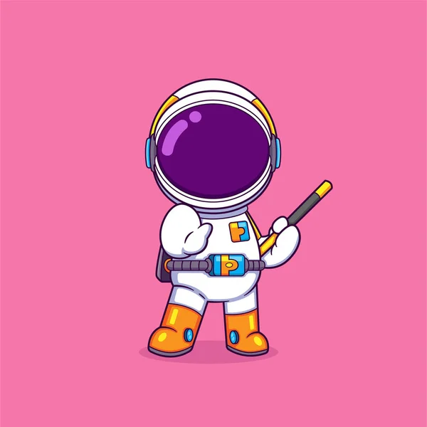Astronaut Traint Met Toya Sterker Wendbaar Worden Illustratie Bestrijden — Stockvector