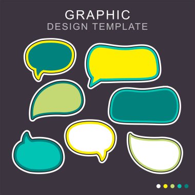 Soyut konuşma balonu şablon tasarımı