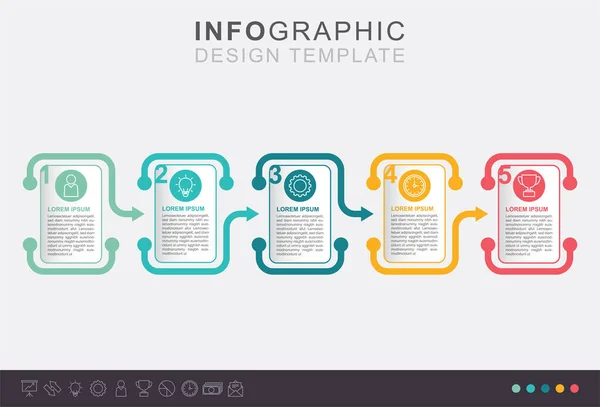 Infographic Business Topic Financial Element Management Target Various Statistics Work — Vector de stock