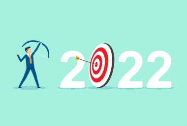 Takvim yılı için mali hedef, iş stratejisi planı ve hedef başarı, hedef yıl 2022 'de lider vuruşu