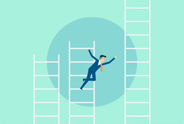 Exchange Ladder Direction Business Career Opportunity Turn Stairs Progress Business — стоковый вектор