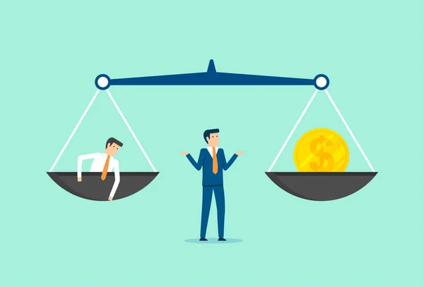 Choosing Business Interests Money Employment Libra Wealth Balance Equality Work — Wektor stockowy