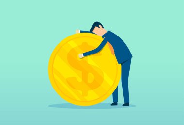 İş adamlarının kazandıklarını kucaklaması, para kazanması, ekonomik destek, mali sorunları çözmesi