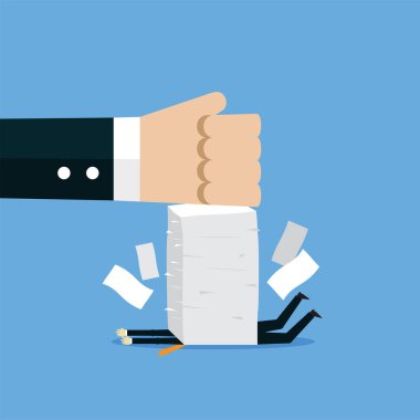 Bir çok iş yükünün altındaki işadamı