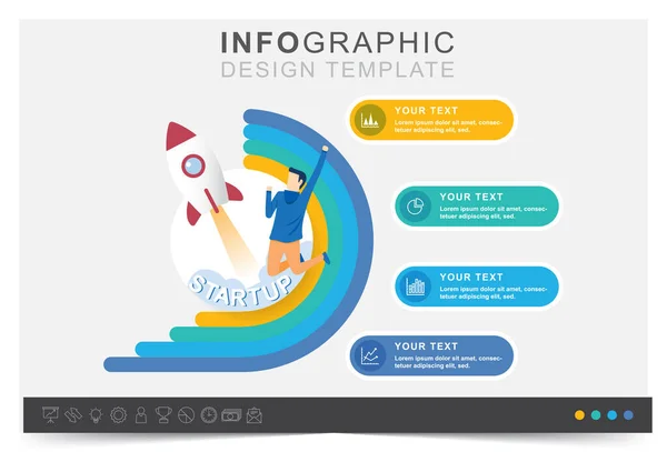 Modèle Infographique Moderne Modèle Infographique Finance Présentation Idées Démarrage Pour — Image vectorielle