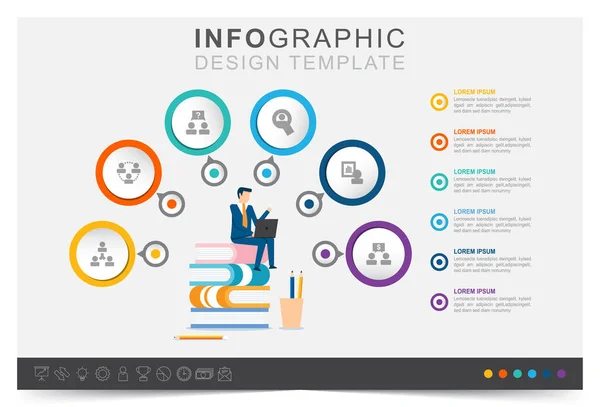 Επιχειρηματικός Σχεδιασμός Σύγχρονο Infographic Πρότυπο Παρουσίαση Επιχειρήσεων Infographic Πρότυπο Σύνολο — Διανυσματικό Αρχείο