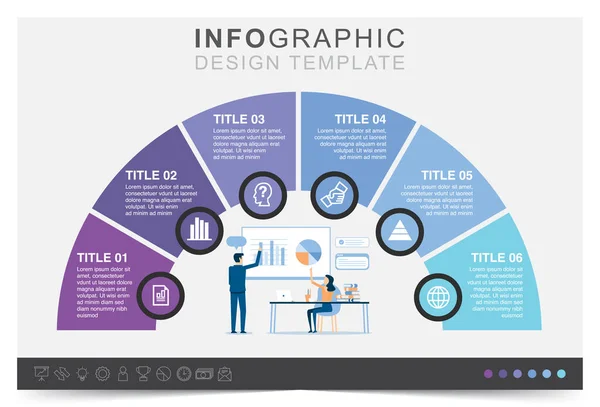 Бизнес Данные Идея Современный Инфографический Шаблон Презентационный Бизнес Инфографический Шаблон Стоковая Иллюстрация