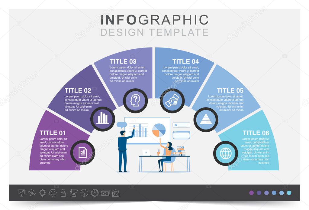 Business data and idea, modern infographic template, presentation business infographic template, icon set