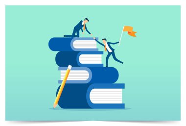 Bilgi ve deneyim liderlik, bilgi ticareti eğitimi, kişisel beceri gelişimi için kitap okuma