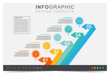 Infographic show iş istatistikleri, finansal unsur, iş veri yönetimi, çalışma planı, simge seti