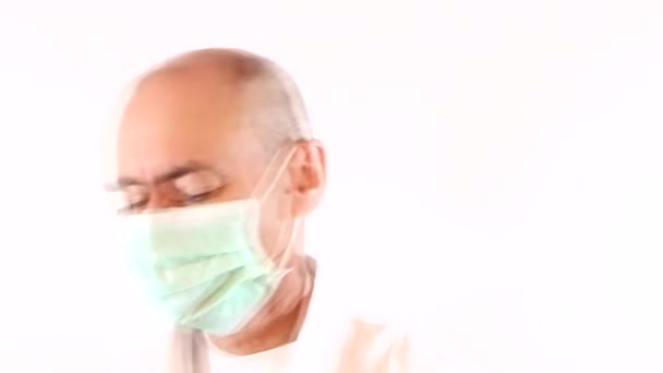 Orvos Oltásra Készül Orvos Készen Áll Koronavírus Elleni Védőoltásra Fecskendőt — Stock videók