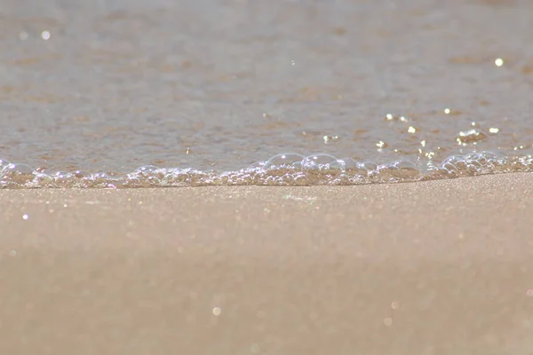 Kreativer Hintergrund Meeresküste Nach Einem Sturm Naturchaos Einem Sandstrand Nach — Stockfoto
