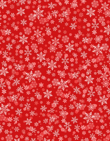 Copos Nieve Formas Sobre Fondo Rojo Material Temporada Navidad — Foto de Stock