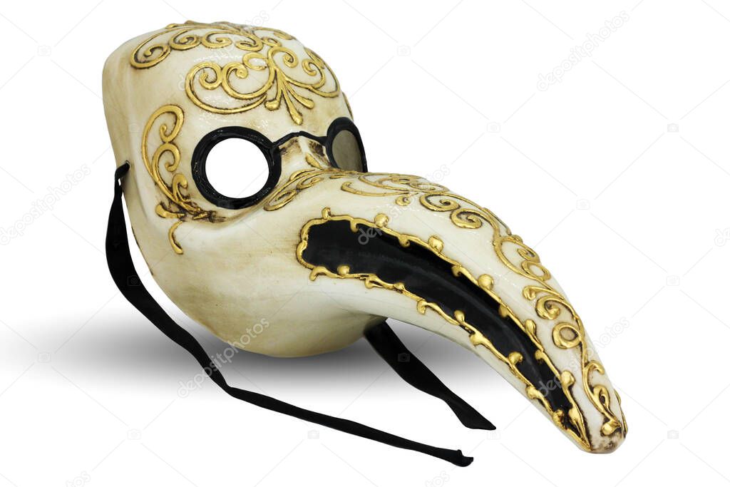 Doctor plague - traditional Venetian carnival mask. Popular souvenir from Venice.