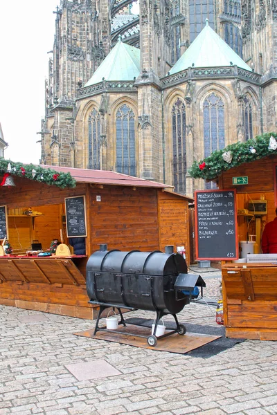 老城堡里的圣诞市场捷克共和国 布拉格 2017 — 图库照片