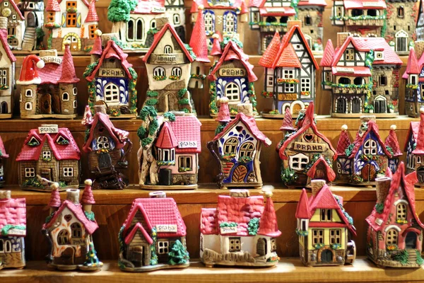 Souvenirs Sale Traditional Christmas Market Prague Czach Republic 2019 — Stock Photo, Image
