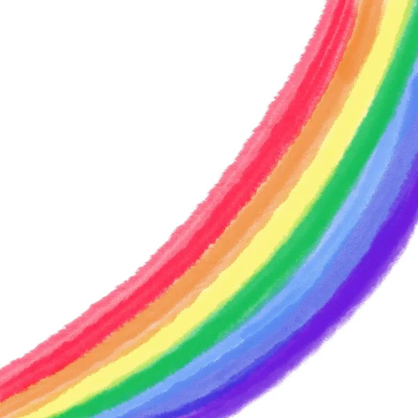 Bandera del orgullo del arco iris LGBT - dibujar ilustración acuarela. Derechos de lesbianas, gays, bisexuales y transgénero. — Foto de Stock