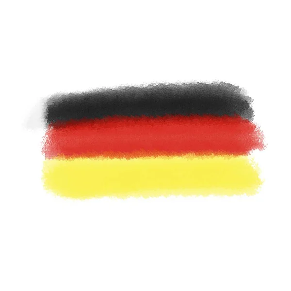 Germany flag watercolor painting design .german unity day concept — Stok fotoğraf
