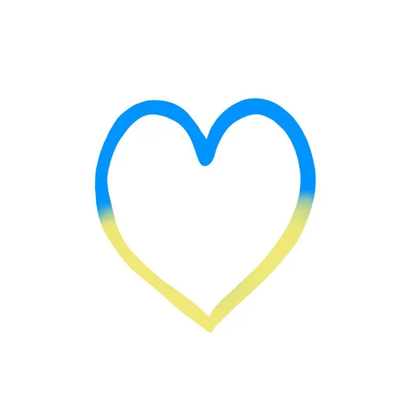 사랑하는 우크라이나 국기의 우크라이나 우크라이나를위해 기도합시다 — 스톡 사진