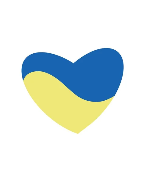 Szerelem Ukrajna Szív Embléma Nemzeti Zászló Színes Zászló Ukrajna Szív — Stock Fotó