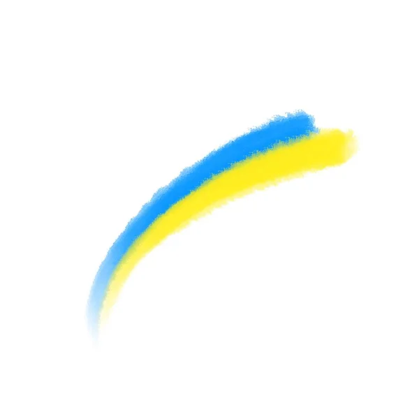 Σημαία Ακουαρέλα Της Ουκρανίας Εθνική Σημαία Της Ουκρανίας Είναι Κίτρινη — Φωτογραφία Αρχείου