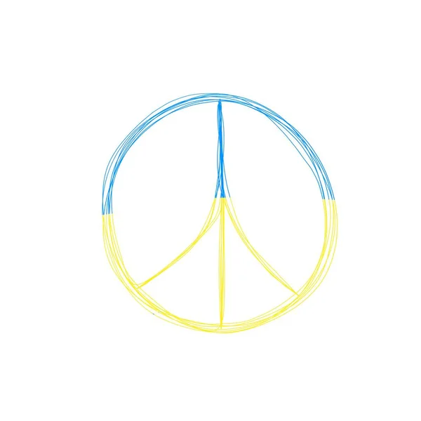 Friedenssymbole Für Die Ukraine Bleiben Sie Bei Der Ukraine Friedenszeichen — Stockfoto