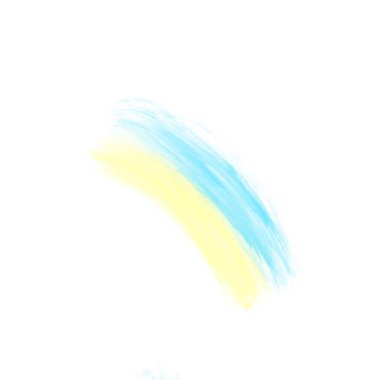 Ukrayna sarı-mavi bayrağı - suluboya tasarımı. Ukrayna 'daki savaşı durdurun