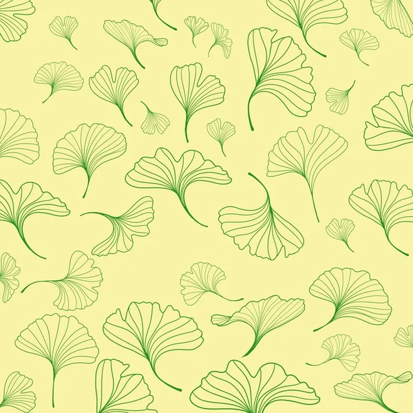 Schönes Buntes Muster Mit Ginkgo Biloba Blättern Helles Blumenmuster — Stockfoto