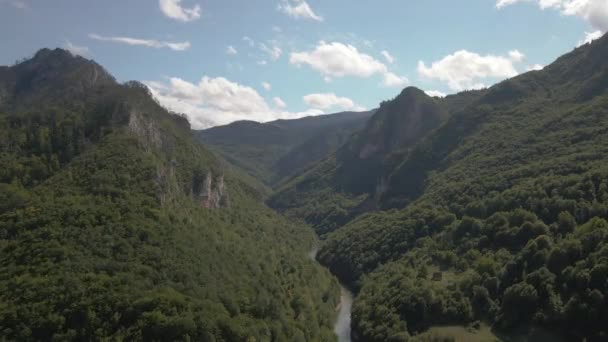 Хаус Будинок Горах Чорногорія Вид Повітря — стокове відео