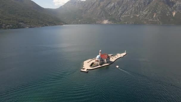 Viajar Isla Virgen Arrecife Montenegro Vista Aérea — Vídeo de stock