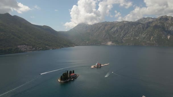 Viajar Isla Virgen Arrecife Montenegro Vista Aérea — Vídeo de stock