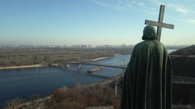 Kiev şehri. Ukrayna. Hava görünümü.