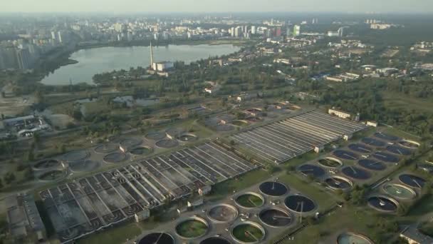加工厂 通气站空中景观 — 图库视频影像