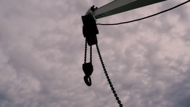 Tap Hoisting Crane Hook Close — 图库视频影像