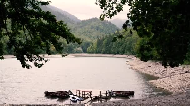 Озеро Озеро Горах Черногория — стоковое видео