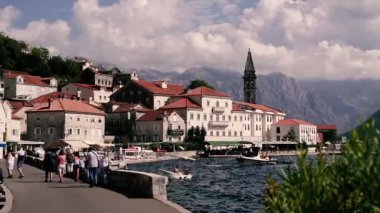 Yolculuk. Perast City seti. Karadağ.