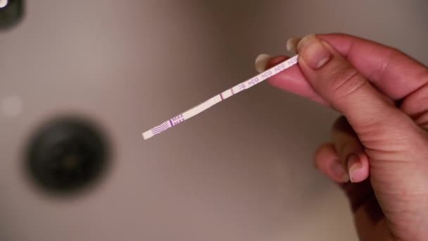 Medical Test Pregnancy Test Close — Vídeo de Stock