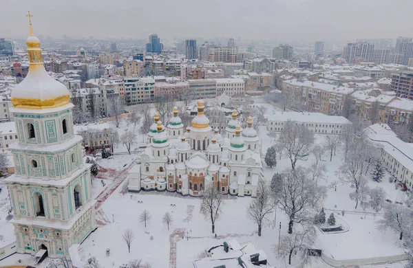 Árvore Natal Kiev Ucrânia Vista Aérea — Fotografia de Stock