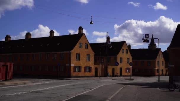 Wohnhäuser Wohngebäude Der Stadt Kopenhagen Dänemark — Stockvideo