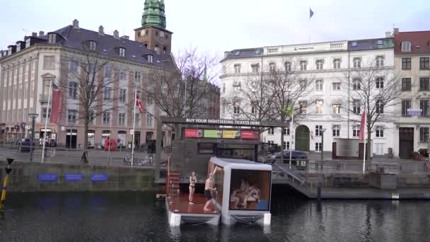 Copenhagen Denmark February 2022 Sauna City Center Copenhagen — Vídeos de Stock
