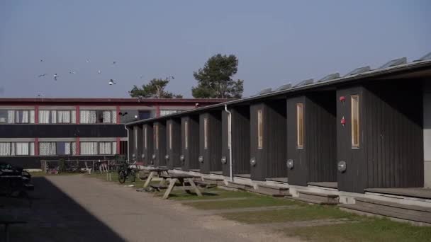 Refugee Camp Houses Temporary Residence Refugees — Stockvideo