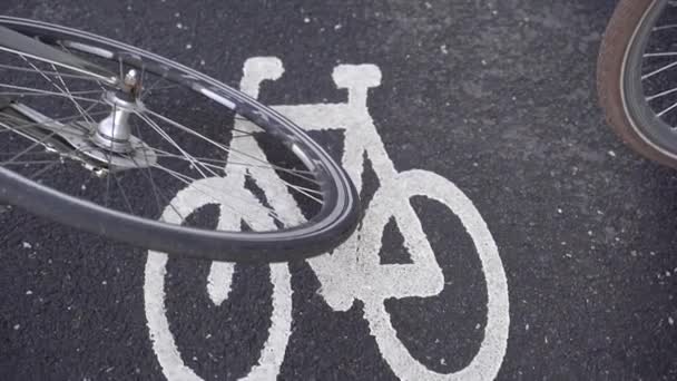 Transport Cycle Path Bicycles — Stok video